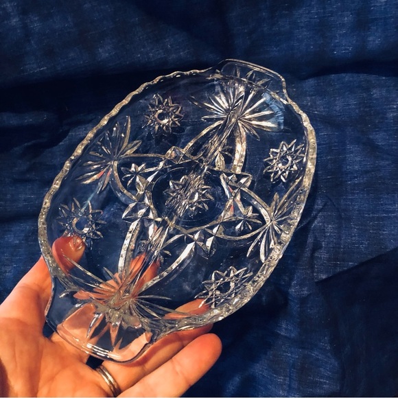 COPY - Vintage Anchor Hocking , Star of David pattern - relish dish - Picture 4 of 8